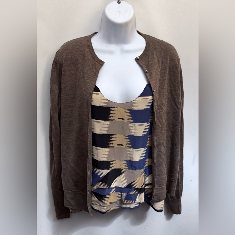 NWOT 3.1 PHILIP LIM 100% Silk Blouse Womens 8 Tiered Ruffled Tunic Tank Top - Picture 3 of 14